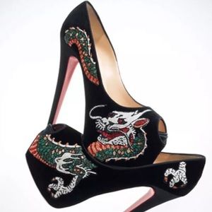 CHRISTIAN LOUBOUTIN  Dragon Beaded Heels $1595